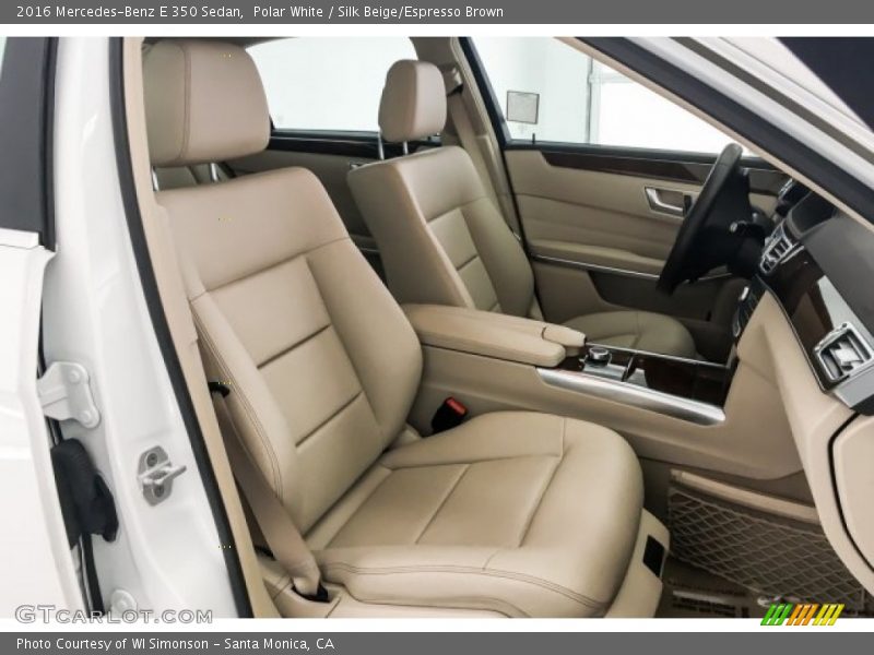 Polar White / Silk Beige/Espresso Brown 2016 Mercedes-Benz E 350 Sedan