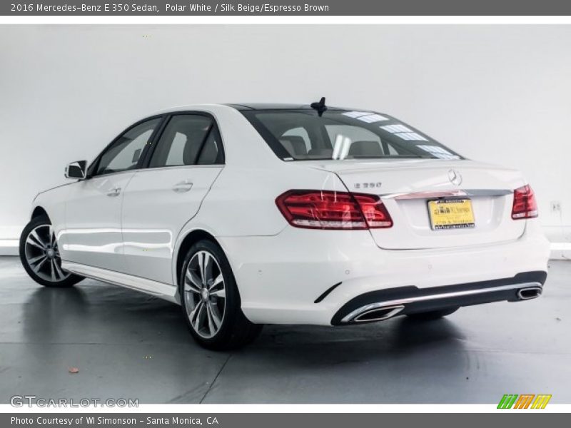 Polar White / Silk Beige/Espresso Brown 2016 Mercedes-Benz E 350 Sedan
