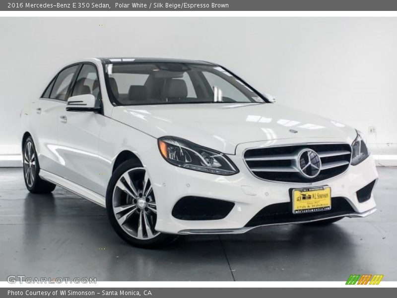 Polar White / Silk Beige/Espresso Brown 2016 Mercedes-Benz E 350 Sedan