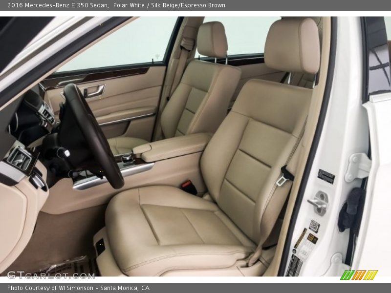 Polar White / Silk Beige/Espresso Brown 2016 Mercedes-Benz E 350 Sedan