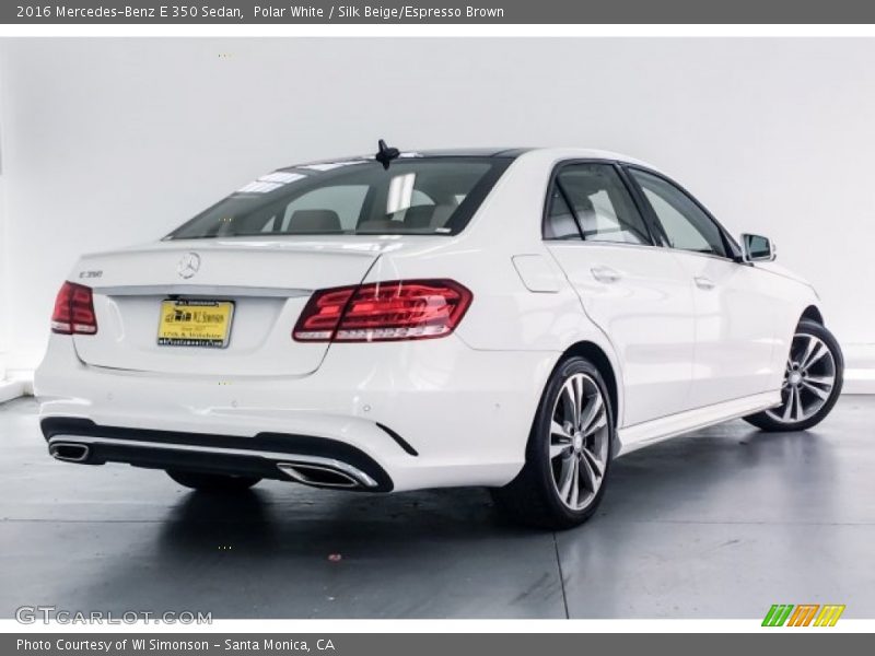 Polar White / Silk Beige/Espresso Brown 2016 Mercedes-Benz E 350 Sedan