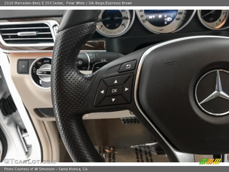 Polar White / Silk Beige/Espresso Brown 2016 Mercedes-Benz E 350 Sedan