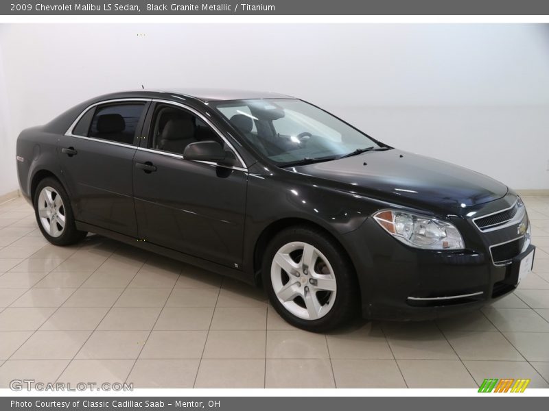 Black Granite Metallic / Titanium 2009 Chevrolet Malibu LS Sedan