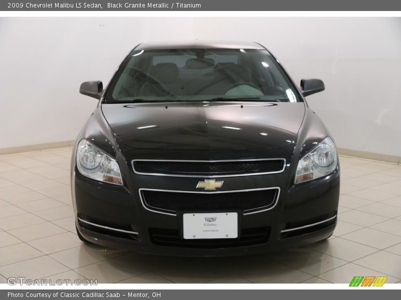 Black Granite Metallic / Titanium 2009 Chevrolet Malibu LS Sedan