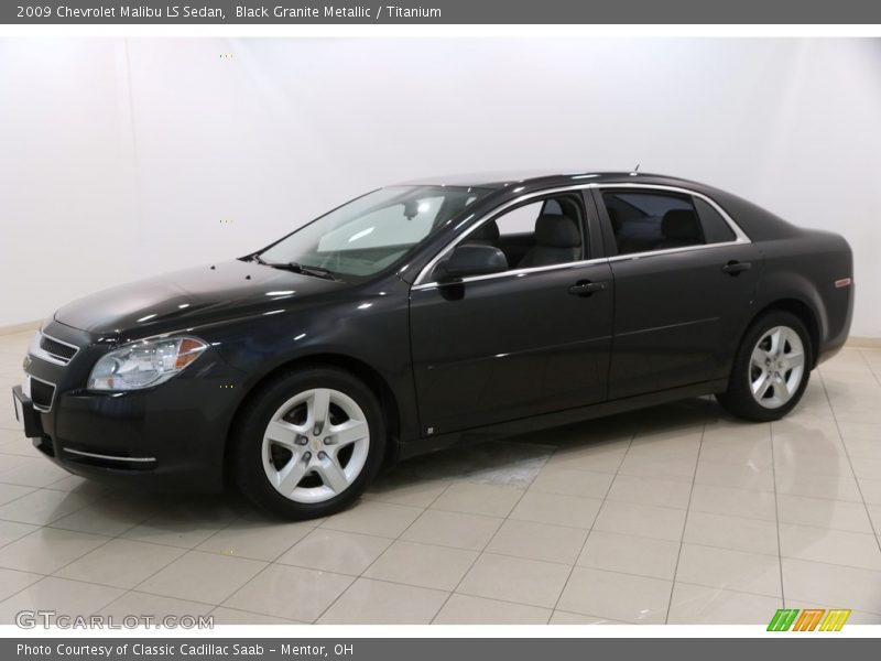 Black Granite Metallic / Titanium 2009 Chevrolet Malibu LS Sedan