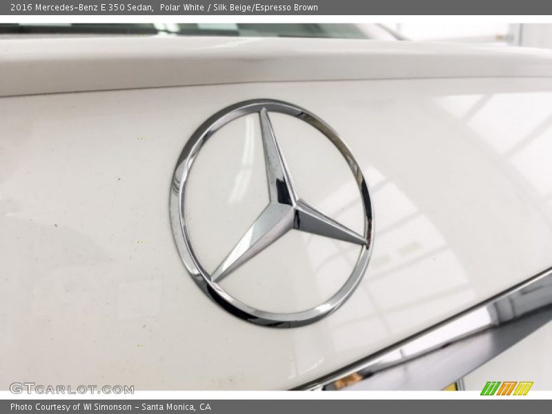Polar White / Silk Beige/Espresso Brown 2016 Mercedes-Benz E 350 Sedan