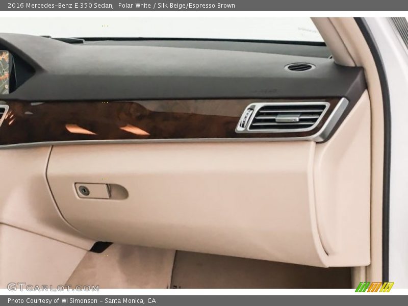 Polar White / Silk Beige/Espresso Brown 2016 Mercedes-Benz E 350 Sedan
