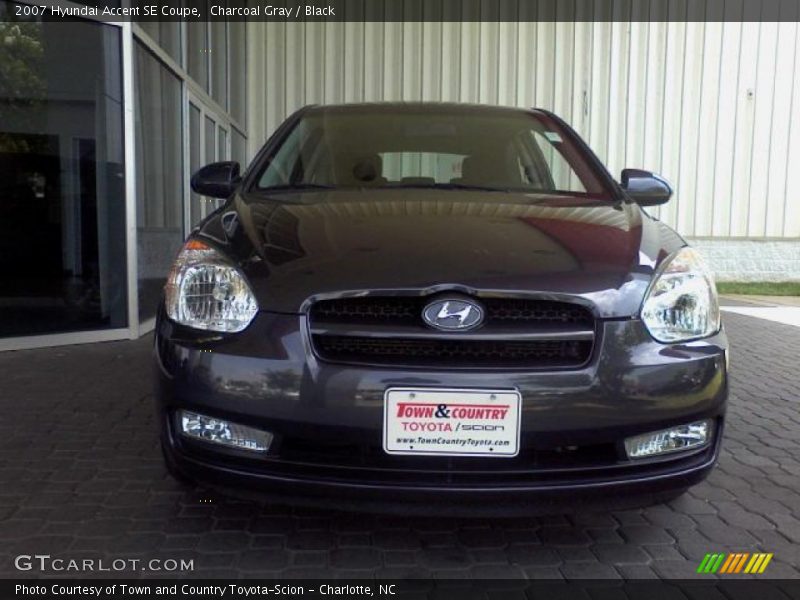 Charcoal Gray / Black 2007 Hyundai Accent SE Coupe