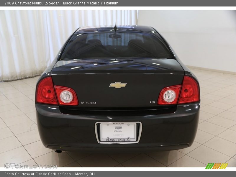 Black Granite Metallic / Titanium 2009 Chevrolet Malibu LS Sedan