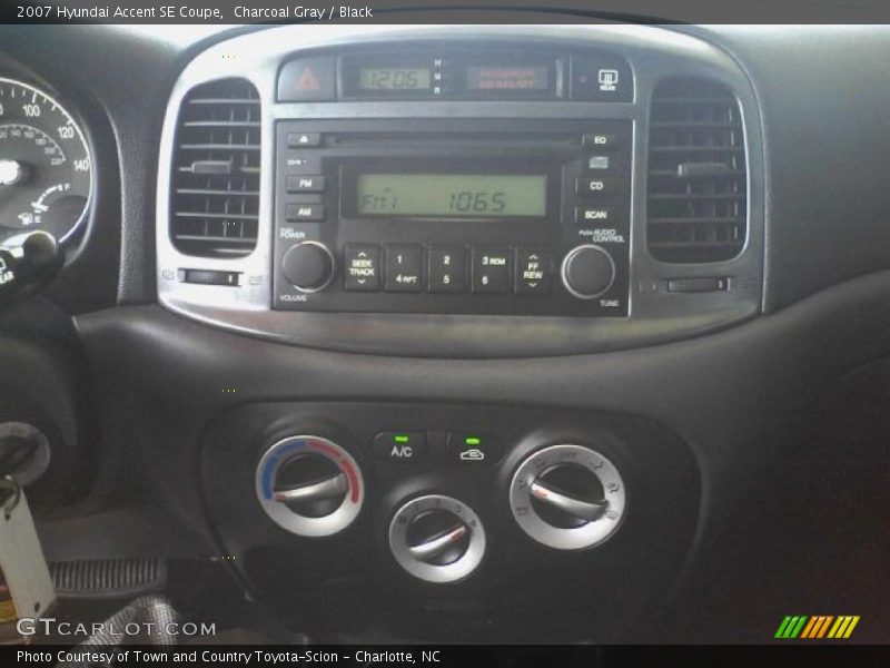 Charcoal Gray / Black 2007 Hyundai Accent SE Coupe