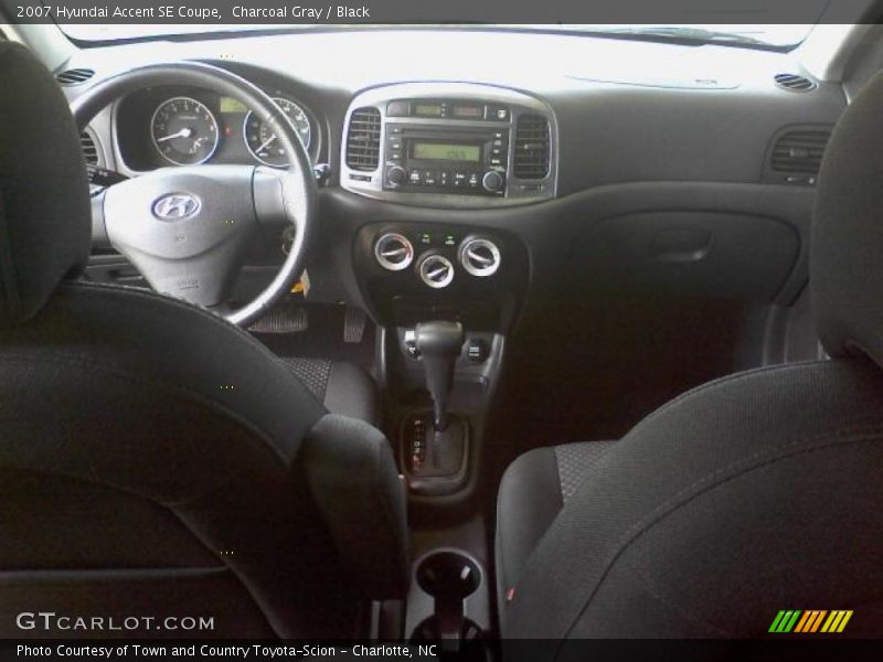 Charcoal Gray / Black 2007 Hyundai Accent SE Coupe