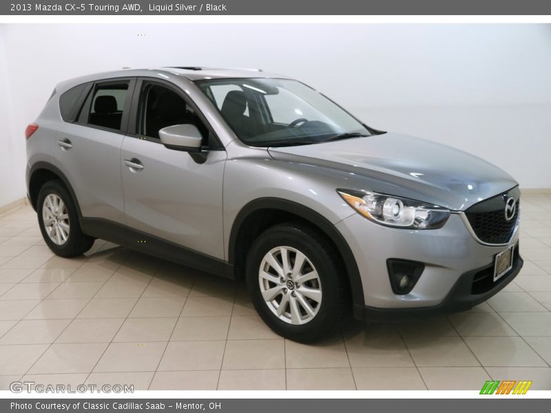 Liquid Silver / Black 2013 Mazda CX-5 Touring AWD