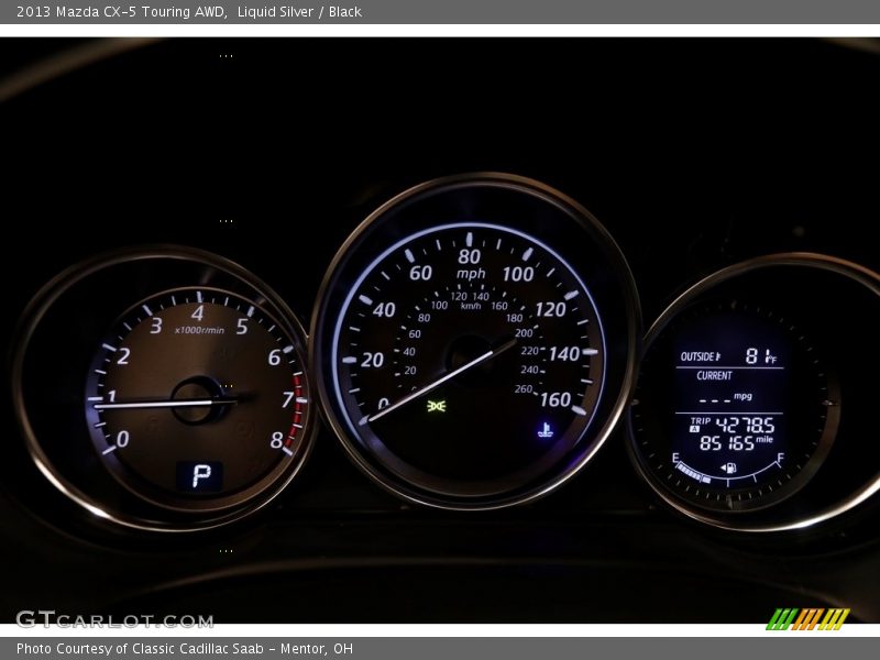 Liquid Silver / Black 2013 Mazda CX-5 Touring AWD