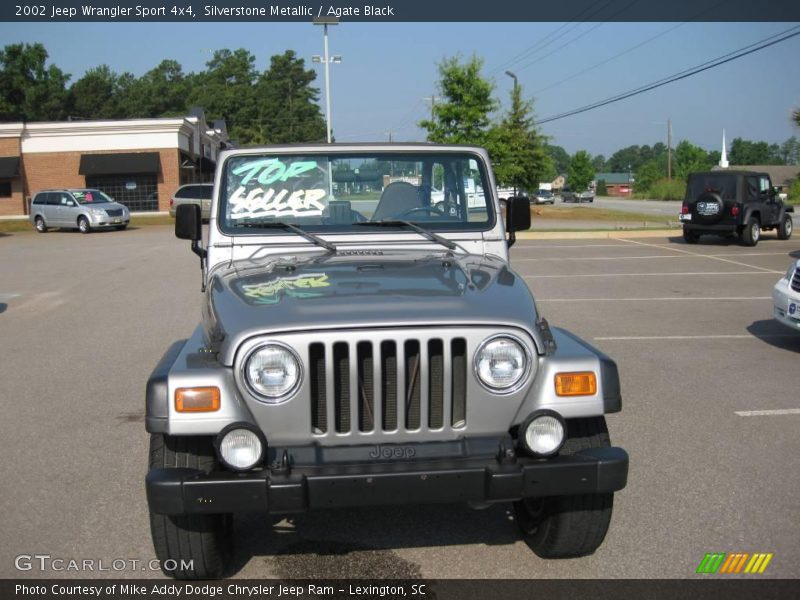 Silverstone Metallic / Agate Black 2002 Jeep Wrangler Sport 4x4