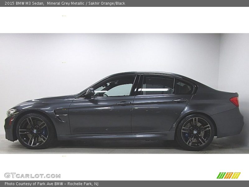 Mineral Grey Metallic / Sakhir Orange/Black 2015 BMW M3 Sedan