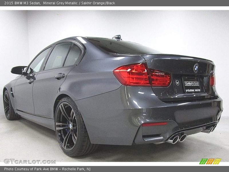 Mineral Grey Metallic / Sakhir Orange/Black 2015 BMW M3 Sedan