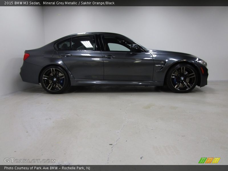 Mineral Grey Metallic / Sakhir Orange/Black 2015 BMW M3 Sedan
