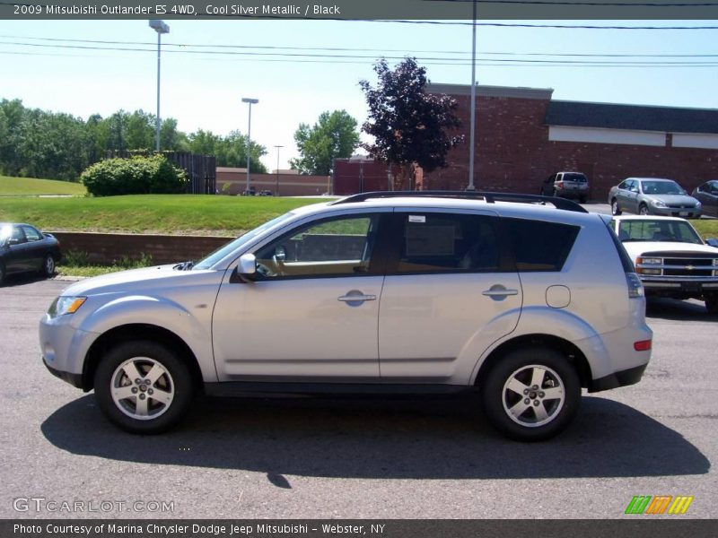 Cool Silver Metallic / Black 2009 Mitsubishi Outlander ES 4WD