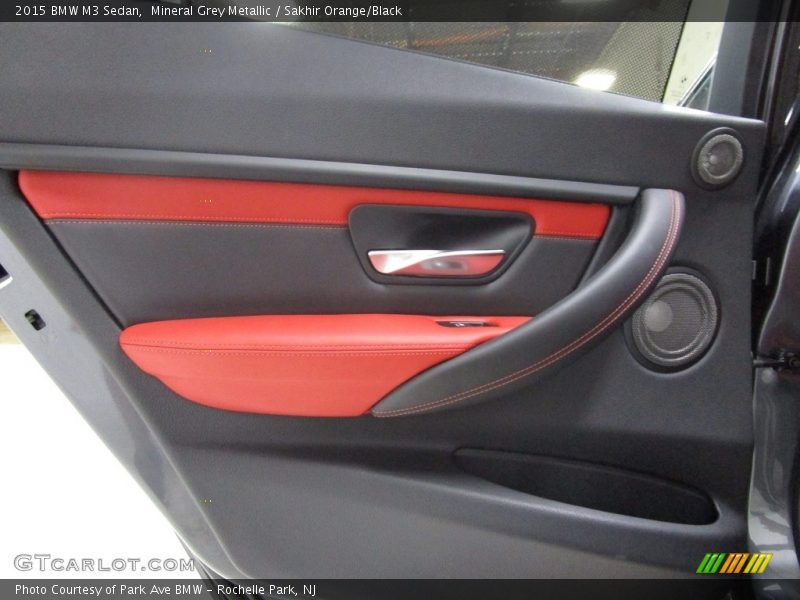 Mineral Grey Metallic / Sakhir Orange/Black 2015 BMW M3 Sedan