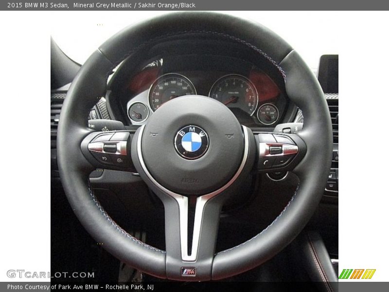 Mineral Grey Metallic / Sakhir Orange/Black 2015 BMW M3 Sedan