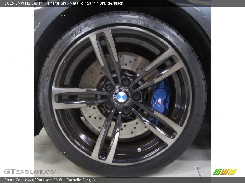 Mineral Grey Metallic / Sakhir Orange/Black 2015 BMW M3 Sedan