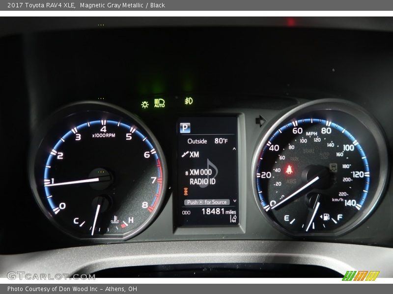 Magnetic Gray Metallic / Black 2017 Toyota RAV4 XLE
