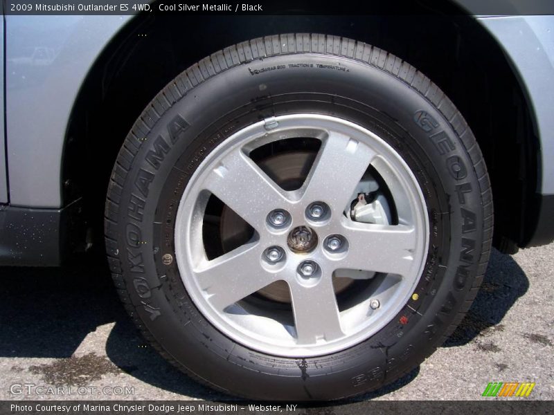 Cool Silver Metallic / Black 2009 Mitsubishi Outlander ES 4WD