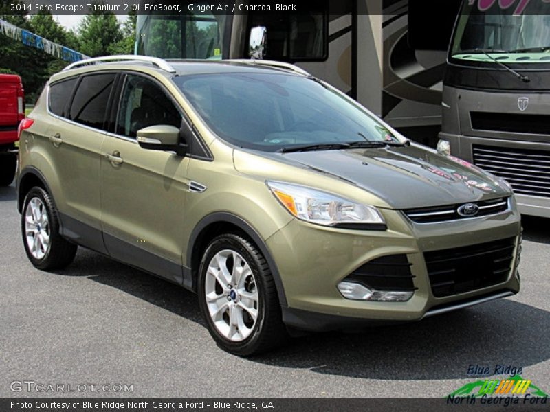 Ginger Ale / Charcoal Black 2014 Ford Escape Titanium 2.0L EcoBoost