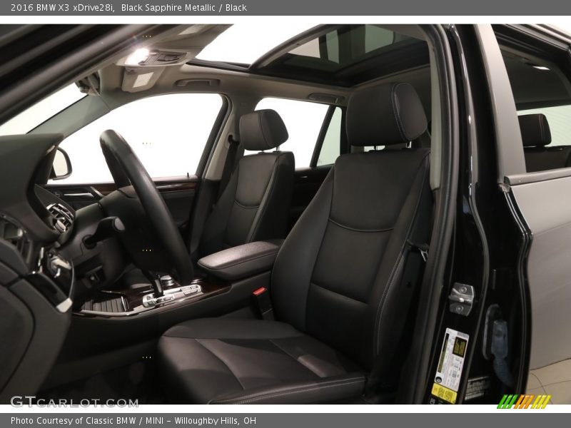 Black Sapphire Metallic / Black 2016 BMW X3 xDrive28i