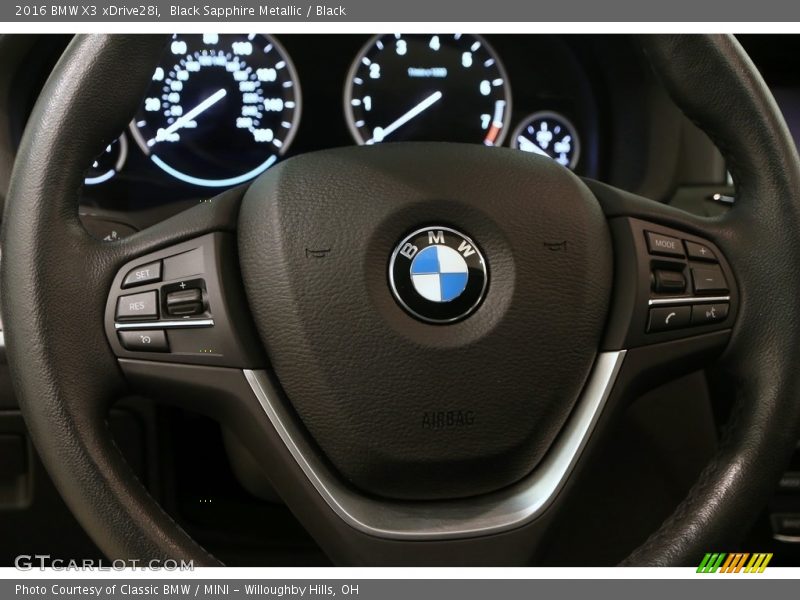 Black Sapphire Metallic / Black 2016 BMW X3 xDrive28i
