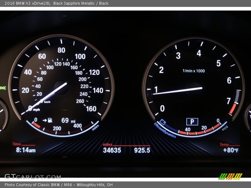 Black Sapphire Metallic / Black 2016 BMW X3 xDrive28i