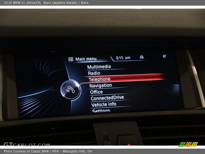 Black Sapphire Metallic / Black 2016 BMW X3 xDrive28i