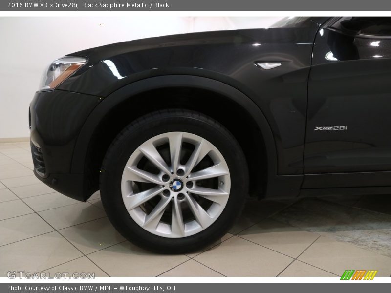 Black Sapphire Metallic / Black 2016 BMW X3 xDrive28i