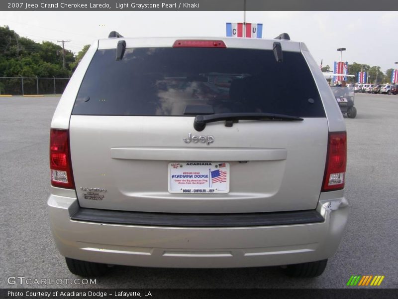 Light Graystone Pearl / Khaki 2007 Jeep Grand Cherokee Laredo
