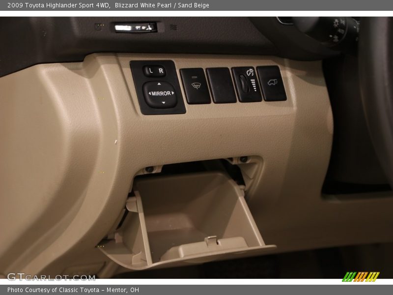Blizzard White Pearl / Sand Beige 2009 Toyota Highlander Sport 4WD