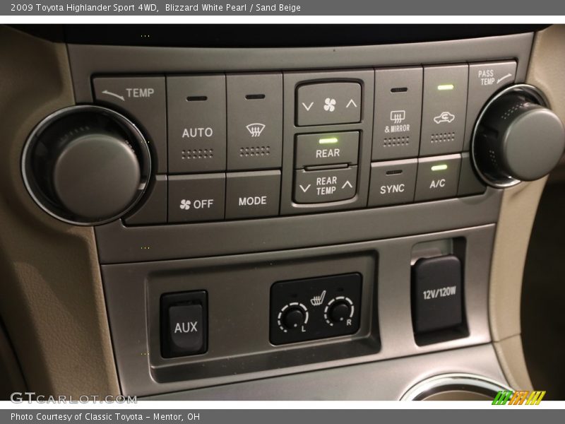 Blizzard White Pearl / Sand Beige 2009 Toyota Highlander Sport 4WD