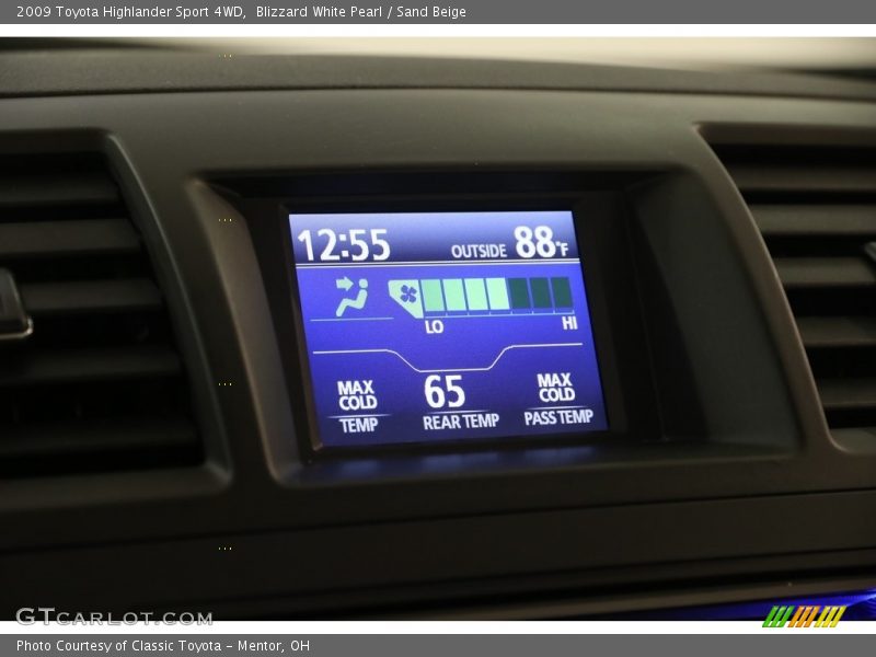 Blizzard White Pearl / Sand Beige 2009 Toyota Highlander Sport 4WD