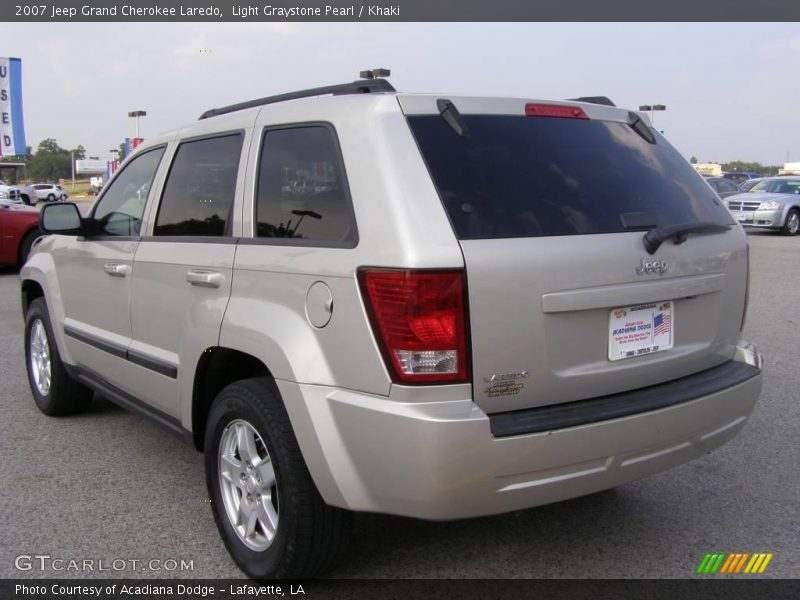 Light Graystone Pearl / Khaki 2007 Jeep Grand Cherokee Laredo