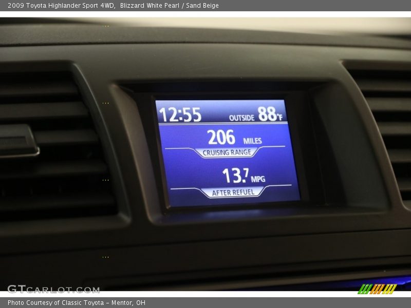 Blizzard White Pearl / Sand Beige 2009 Toyota Highlander Sport 4WD