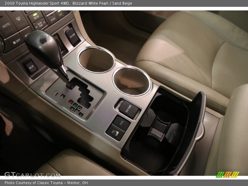 Blizzard White Pearl / Sand Beige 2009 Toyota Highlander Sport 4WD