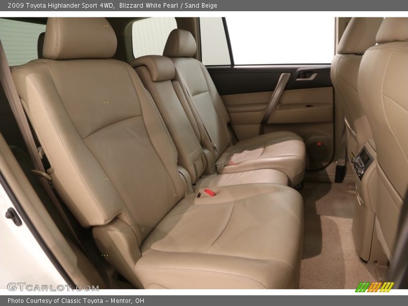 Blizzard White Pearl / Sand Beige 2009 Toyota Highlander Sport 4WD