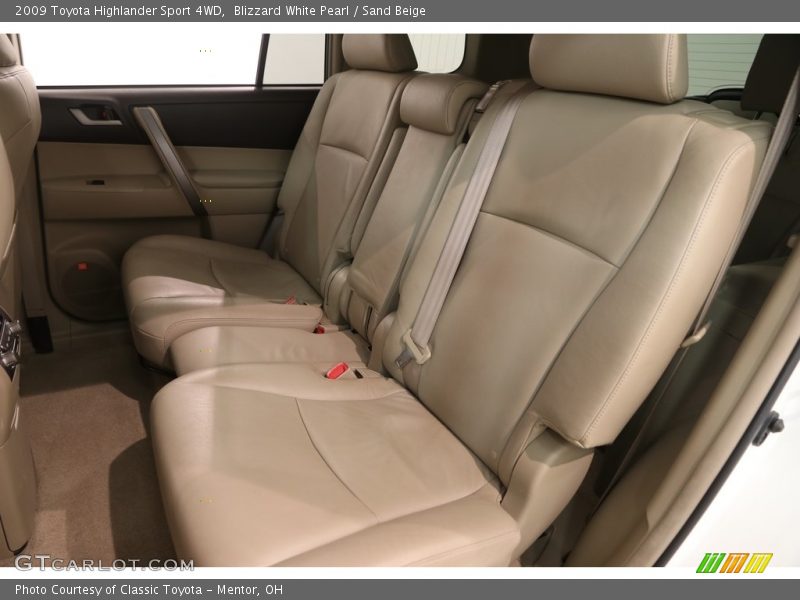 Blizzard White Pearl / Sand Beige 2009 Toyota Highlander Sport 4WD