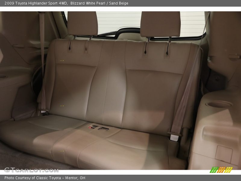 Blizzard White Pearl / Sand Beige 2009 Toyota Highlander Sport 4WD