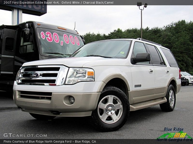 Oxford White / Charcoal Black/Camel 2007 Ford Expedition Eddie Bauer 4x4