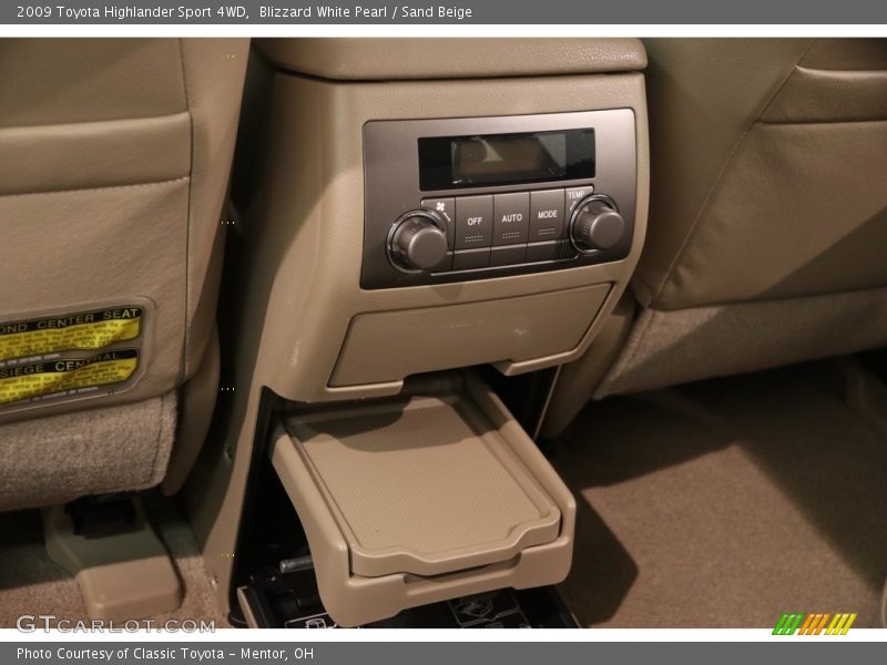 Blizzard White Pearl / Sand Beige 2009 Toyota Highlander Sport 4WD