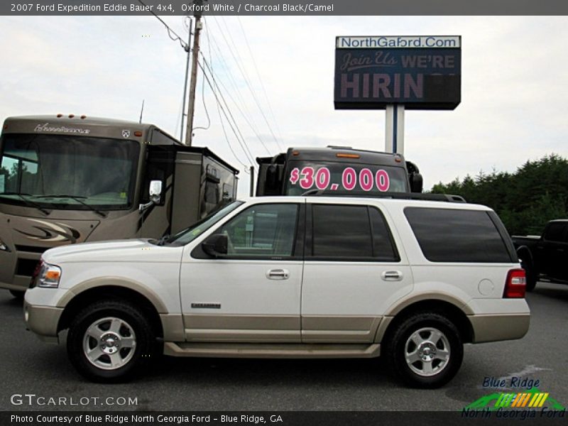Oxford White / Charcoal Black/Camel 2007 Ford Expedition Eddie Bauer 4x4