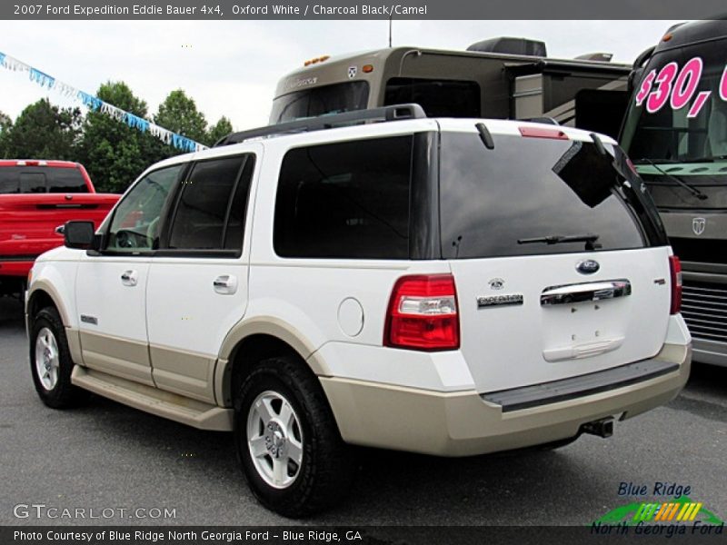 Oxford White / Charcoal Black/Camel 2007 Ford Expedition Eddie Bauer 4x4