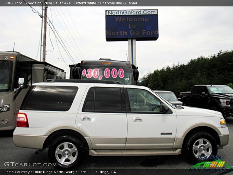 Oxford White / Charcoal Black/Camel 2007 Ford Expedition Eddie Bauer 4x4