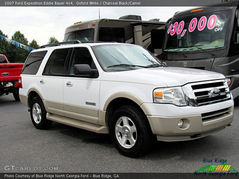 Oxford White / Charcoal Black/Camel 2007 Ford Expedition Eddie Bauer 4x4