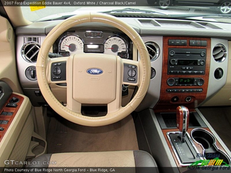 Oxford White / Charcoal Black/Camel 2007 Ford Expedition Eddie Bauer 4x4